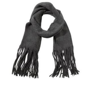 Lucky Brand Solid Brushed Scarf Dark Gray, One Size